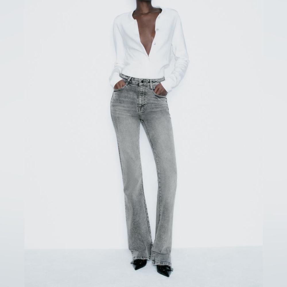 Zara FLARE Z1975 JEANS WITH A HIGH WAIST